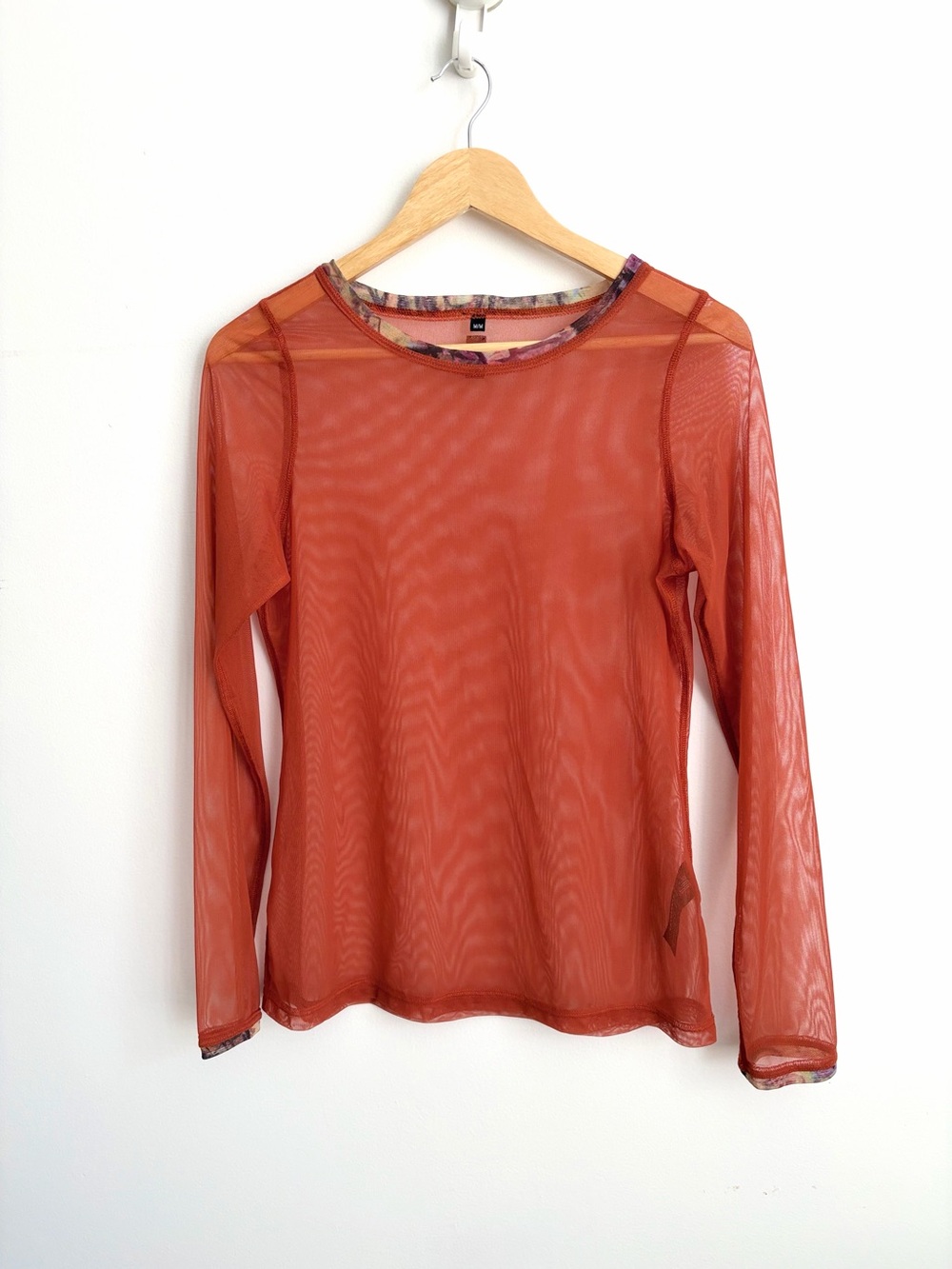 Vintage Y2K Sheer Mesh Top Indie Sleaze Avant Garde M